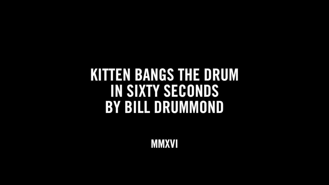 KITTEN BANGS THE DRUM IN SIXTY SECONDS BY BILL DRUMMOND